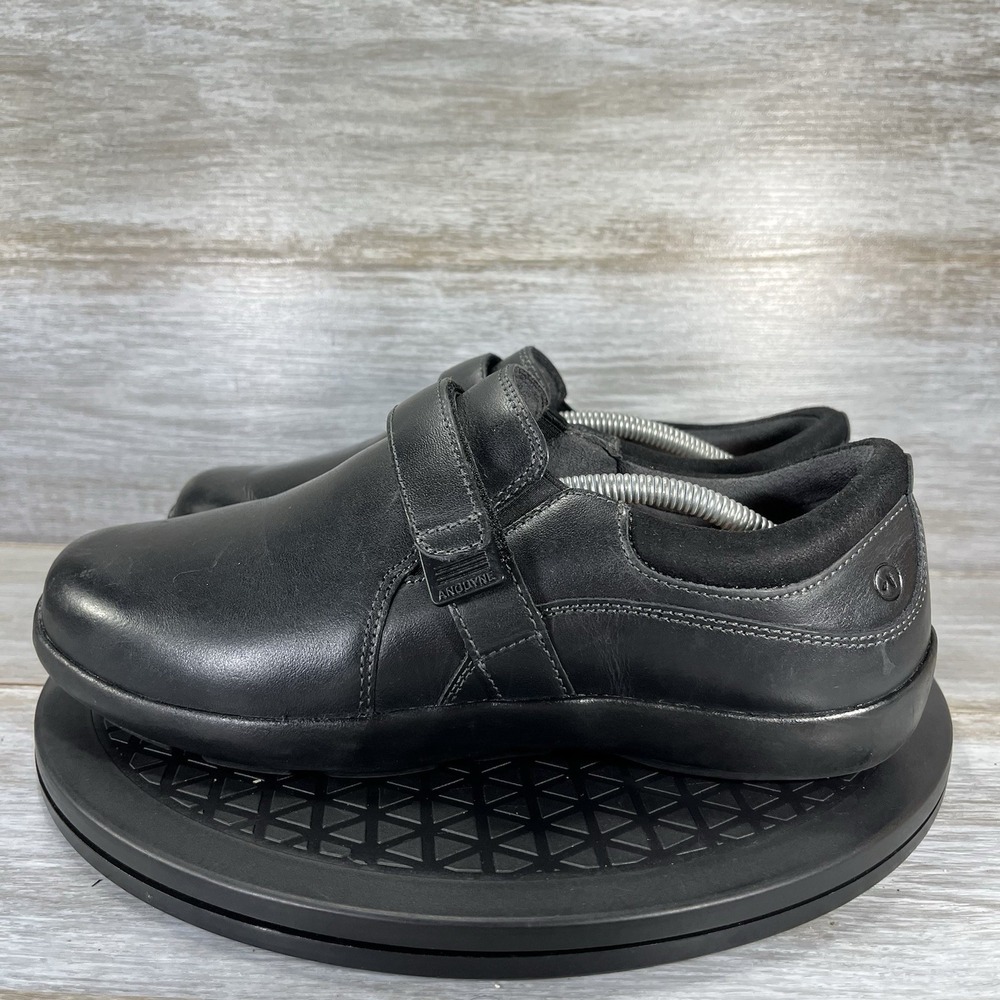 Anodyne Women's No. 51 Black Leather Slip On Shoes Size 7.5 Wide